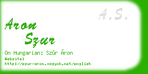 aron szur business card